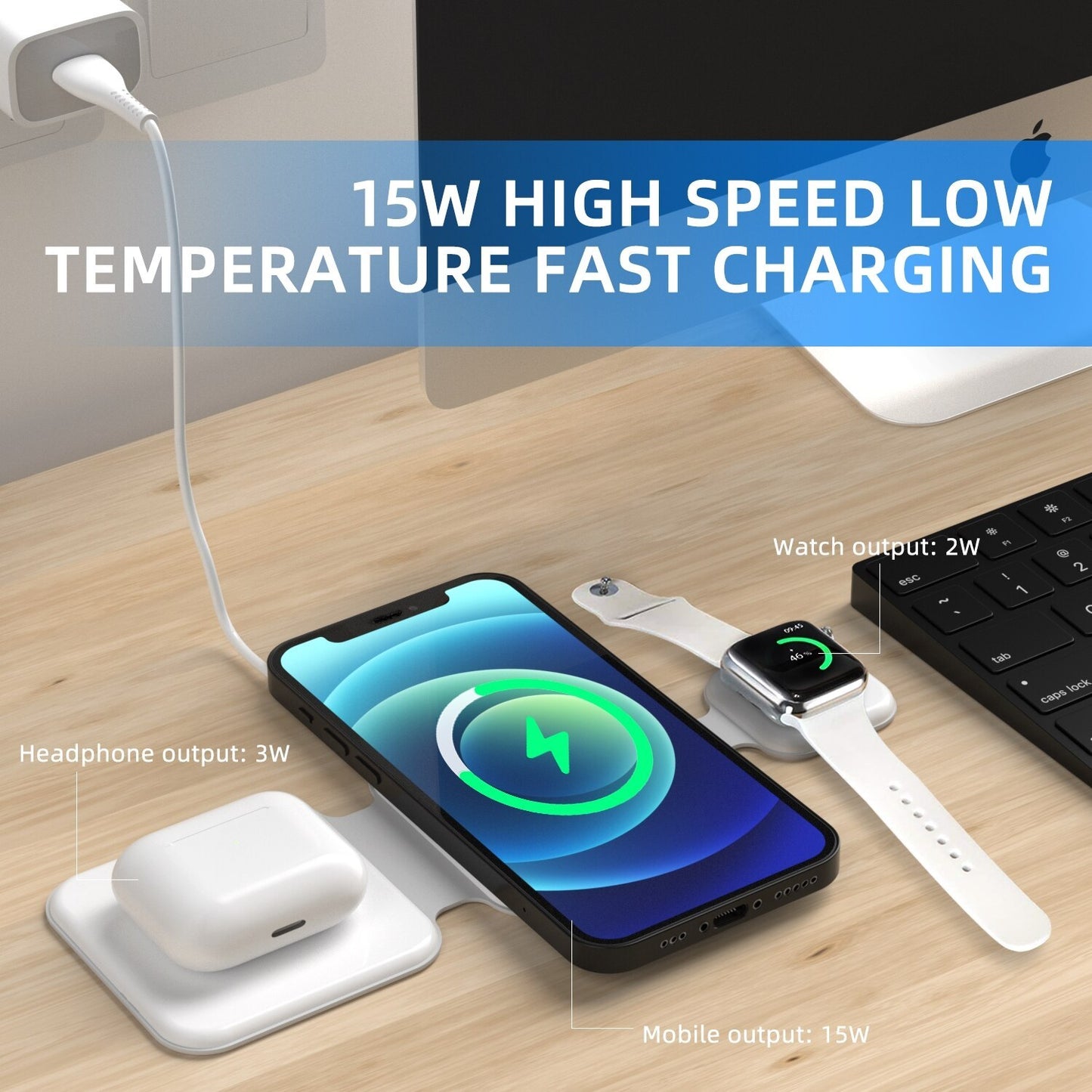 3-in-1 Foldable Wireless Charger