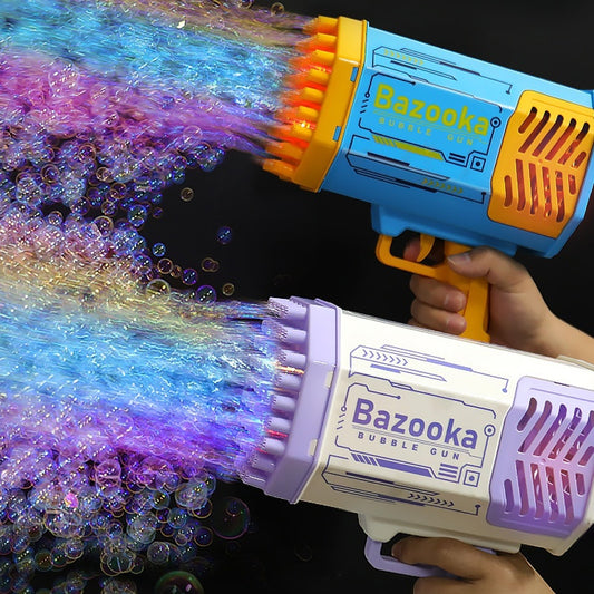 Pistolet à bulles automatique à 69 trous, jouet lumineux pour enfants